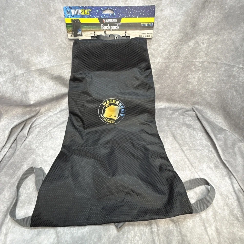 WaterSeals Locking Backpack + Waterproof Bag for Women & Men w Ripstop Material